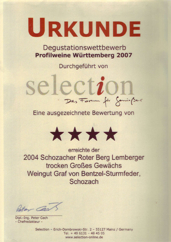 2004 Schozacher Roter Berg Lemberger GG